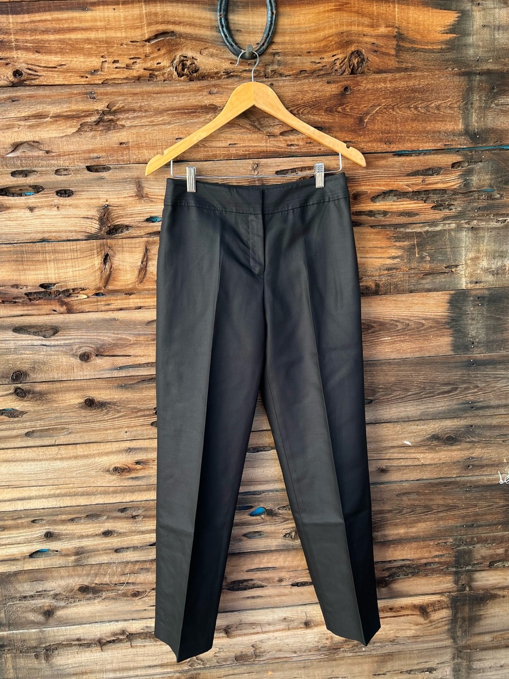ANN TAYLOR | Silk Blend Classic Black Tailored Dress Pants 2